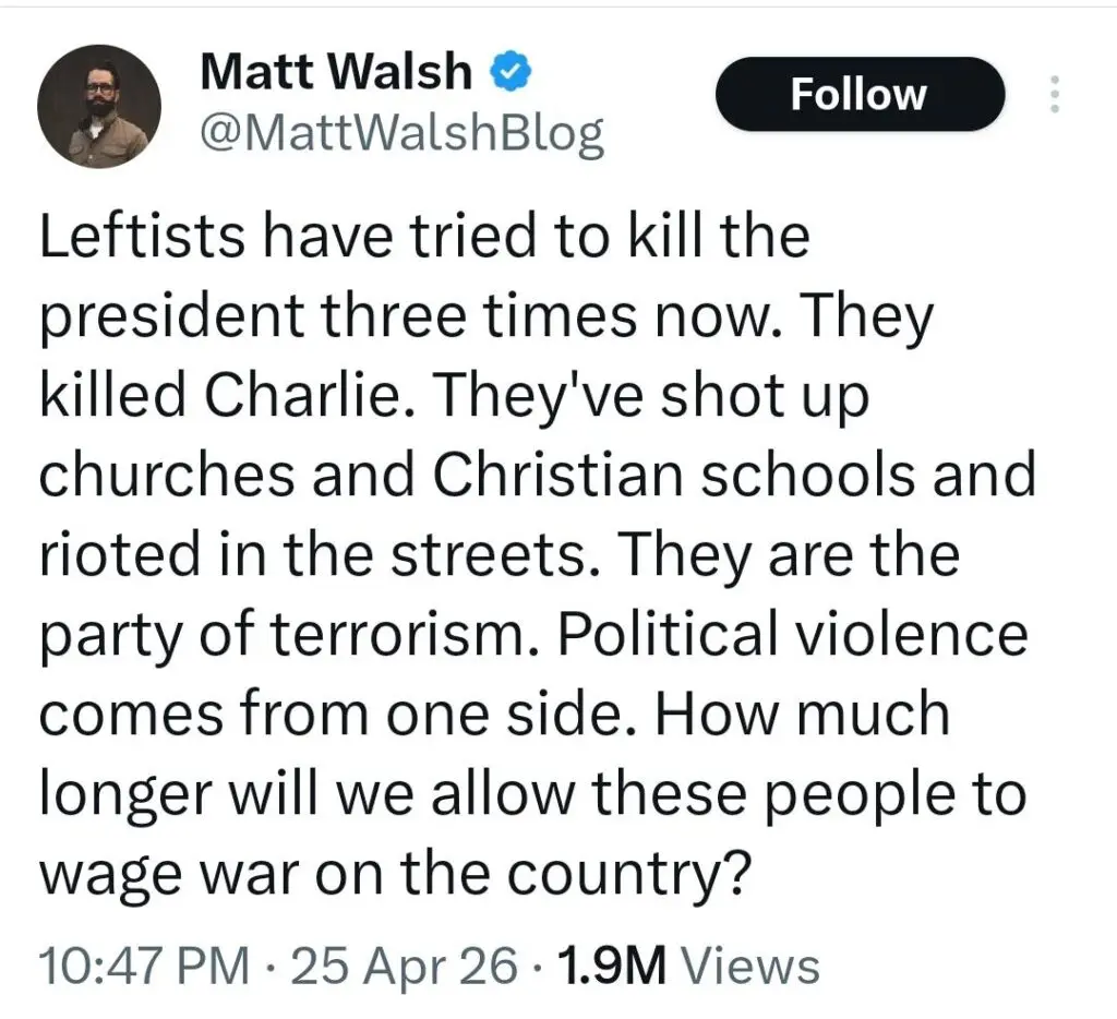 matt walsh tweet WHCD