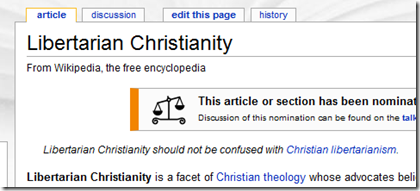 Libertarian Christian, or Christian libertarian?