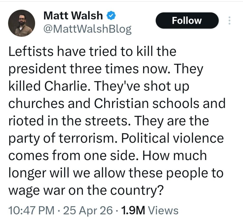 matt walsh tweet WHCD