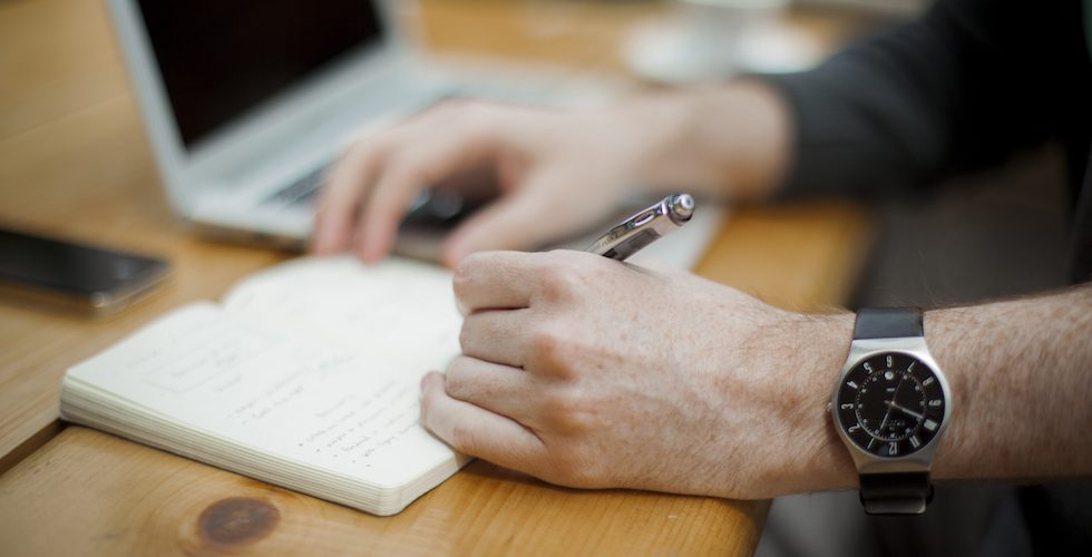 NotepadWriting interview research journalism study